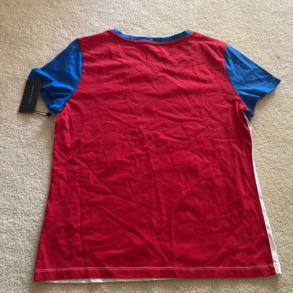 Tommy Hilfiger unisex graphic tee T-shirt multicolored printed crew neck medium - Picture 4 of 5